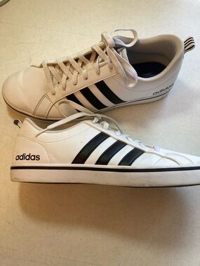 adidas White and Black Low-Top Sneakers